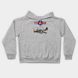 The Legendary P51D 5 Mustang Aircraft motormaniac Kids Hoodie